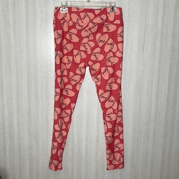 ❤️ 🆕 LULAROE Hearts Pants Size M - Picture 3 of 6